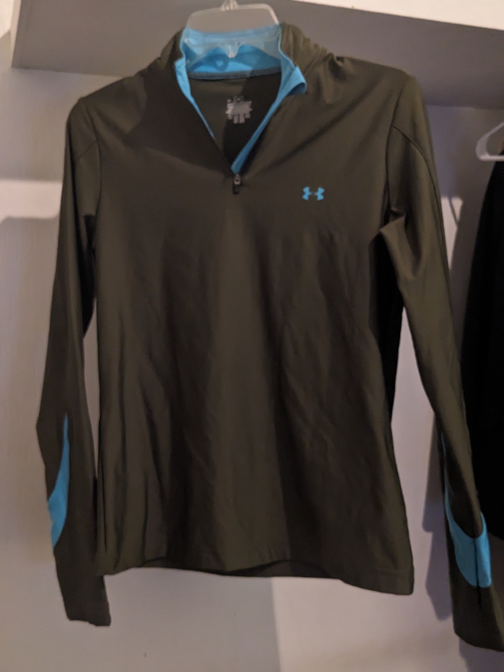 Under Armour Olive Green Quarter-Zip Jacket Gorpcore Snowcore Running Shirt